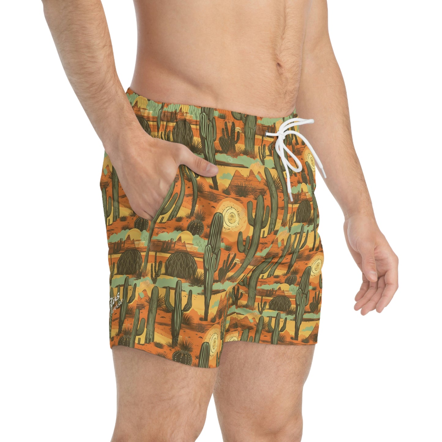Cactus Sunset Swim Trunks