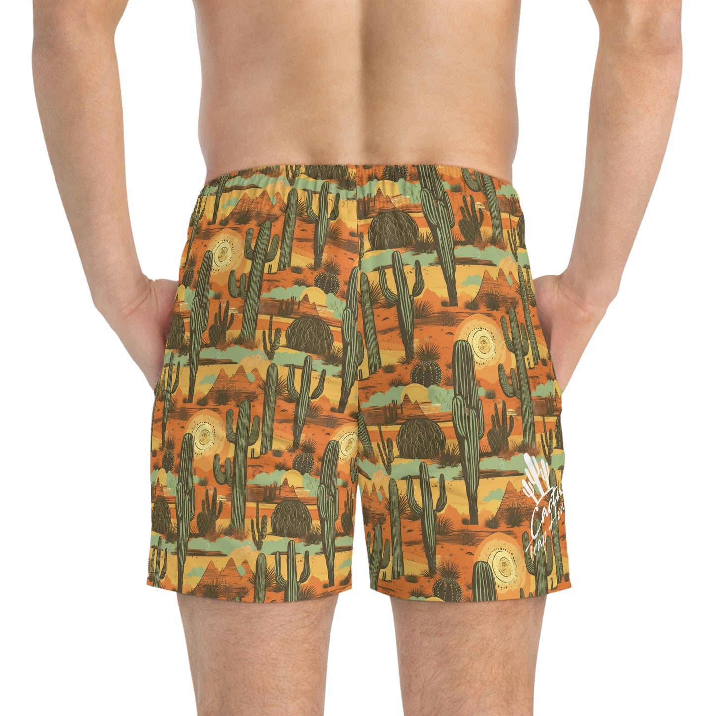 Cactus Sunset Swim Trunks