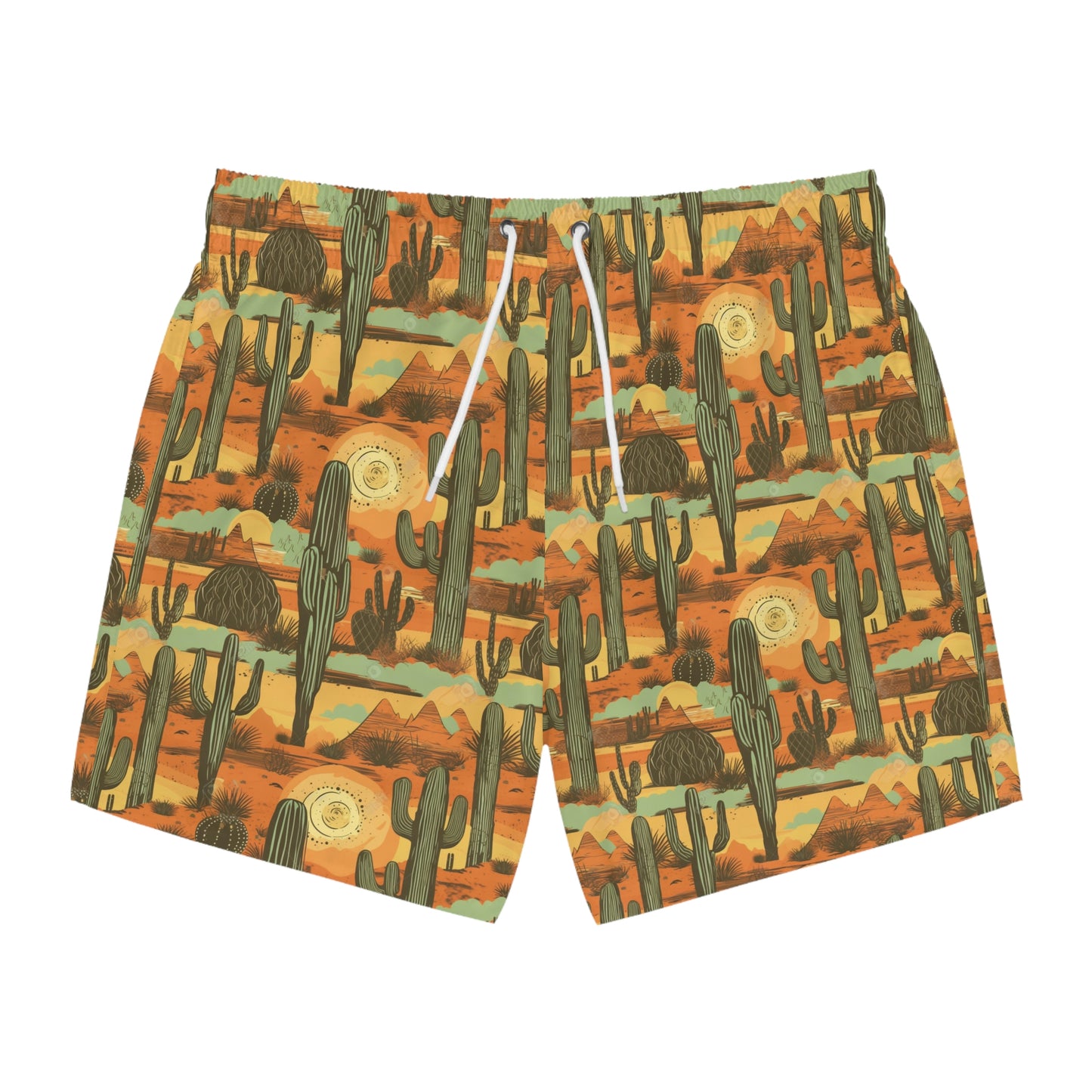 Cactus Sunset Swim Trunks