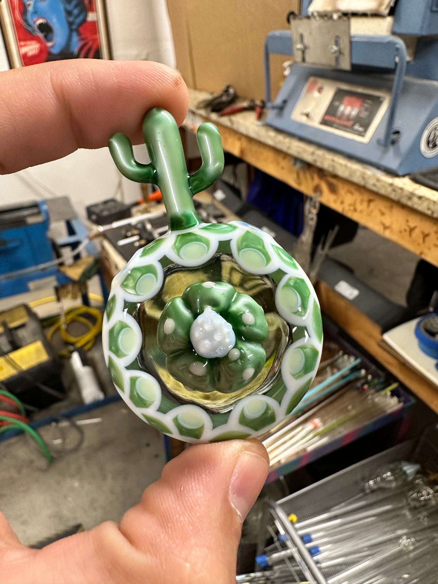 Chromium Dot Stack Cactus Pendant